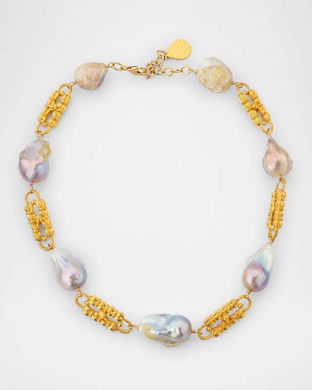 Freshwater Pearl Link Choker Necklace